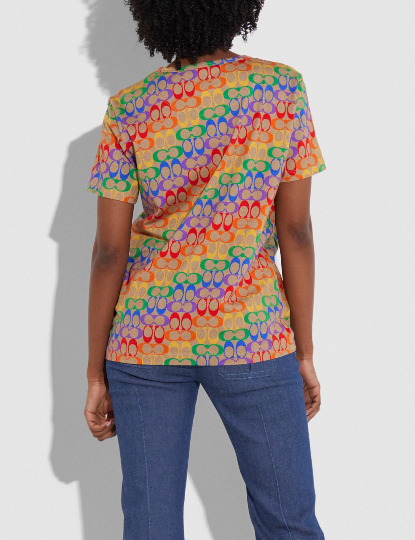 Hauts & T-shirts Coach | rainbow signature t-shirt multi Femme - The Eckle  Blog